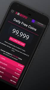 Cointiply daily free coins faucet roll screen showing a 99,999 jackpot wheel